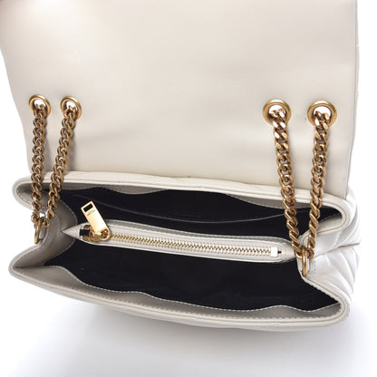 Saint Laurent Calfskin Y Quilted Monogram Small Loulou Chain Satchel Ivory 5 of 9