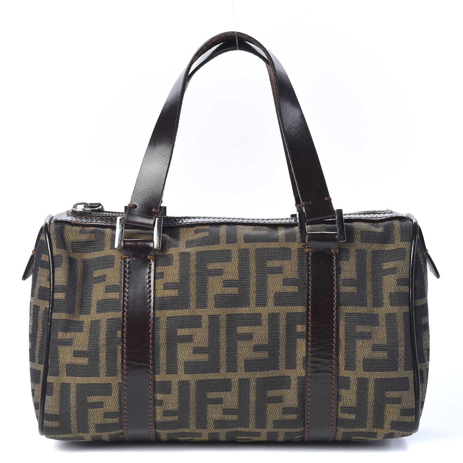Fendi Zucca Mini Boston Satchel Tobacco 2 of 10