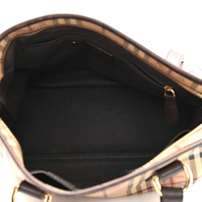 Burberry Haymarket Check Medium Regent Tote Chocolate 5 of 15