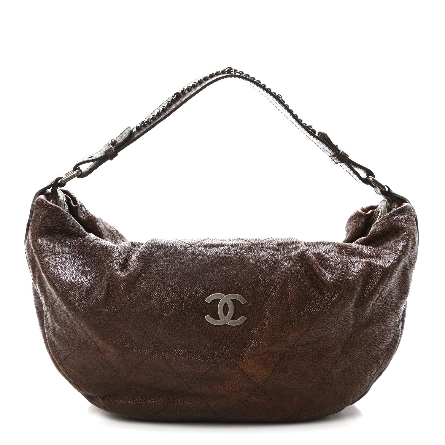 Chanel Caviar Outdoor Ligne Large Hobo Brown 1 of 10