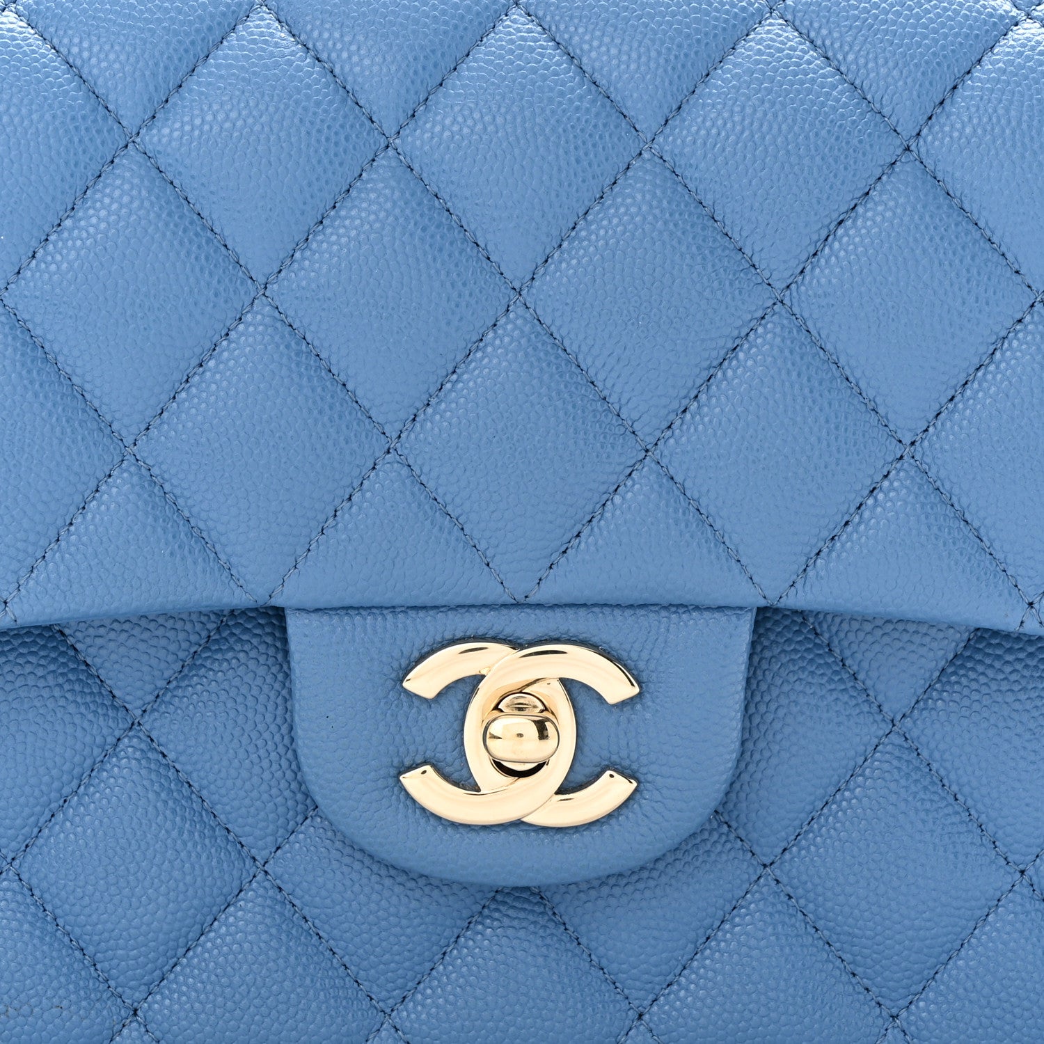 Chanel Caviar Quilted Small Double Flap Blue 8 of 10