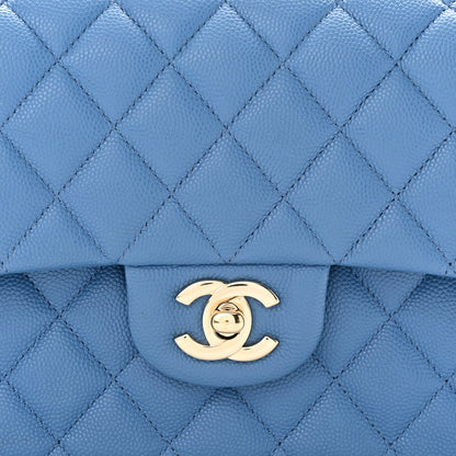 Chanel Caviar Quilted Small Double Flap Blue 8 of 10