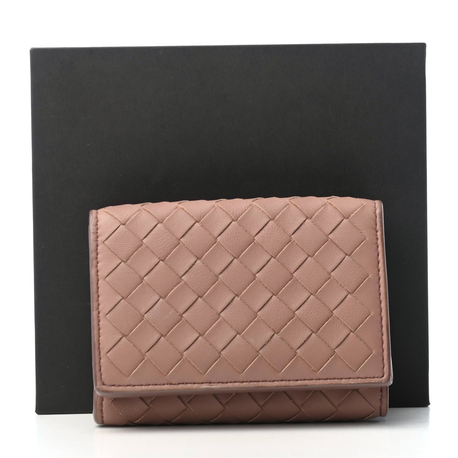 Bottega Veneta Nappa Intrecciato Trifold Wallet Deco Rose 8 of 8