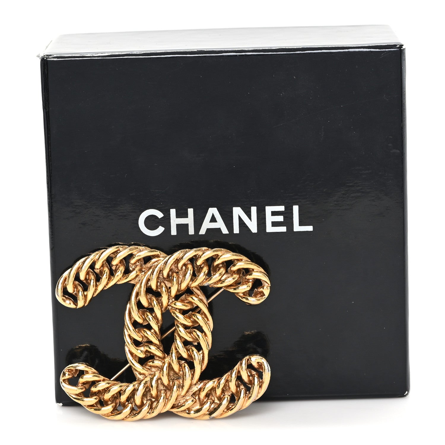 Chanel Metal Chain CC Brooch Gold 5 of 5