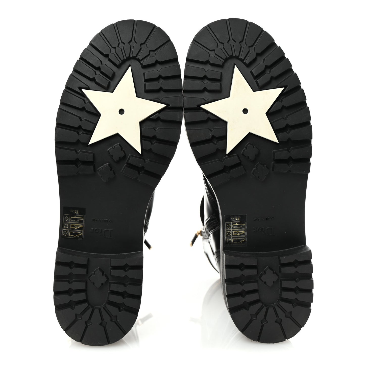 Calfskin Pearl D-Strike Ankle Boots 40 Black