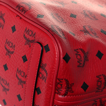 MCM Visetos Medium Liz Reversible Shopper Tote Ruby Red 11 of 19
