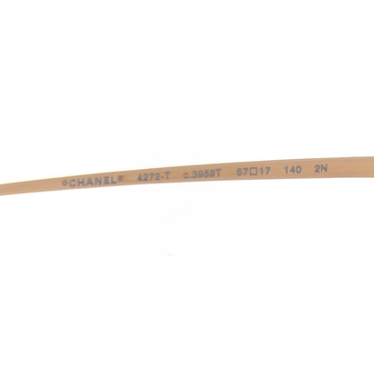 Chanel Titanium CC Pilot Aviator Sunglasses 4272-T Gold 6 of 8