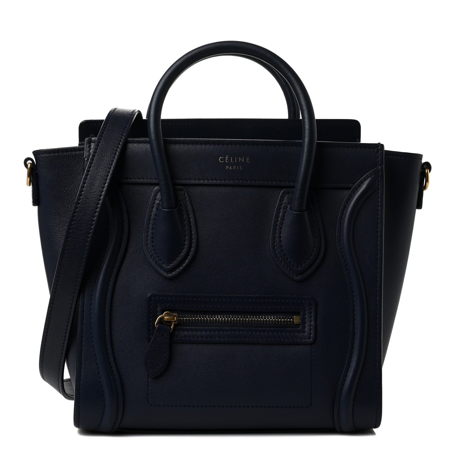 Celine Smooth Calfskin Nano Luggage Ink 1 of 7