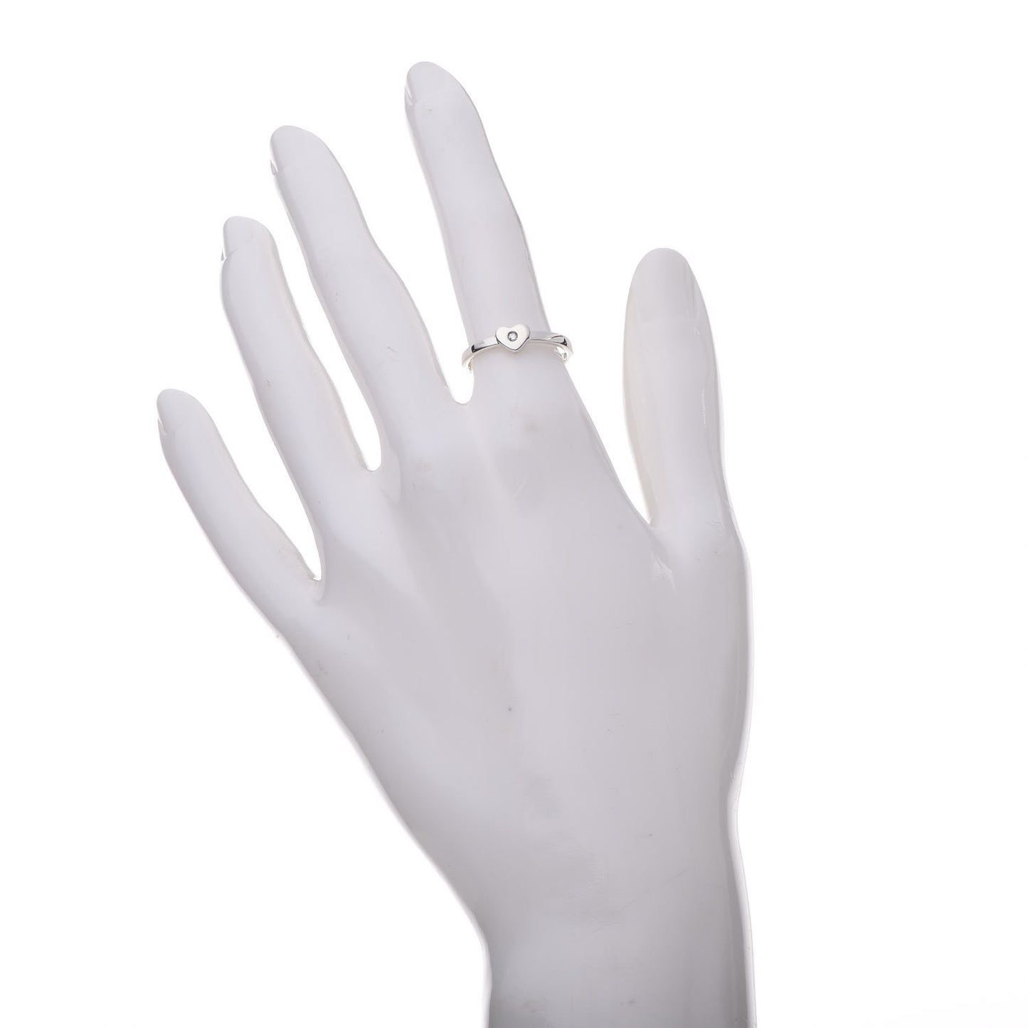 Sterling Silver Diamond Heart Ring 52 6