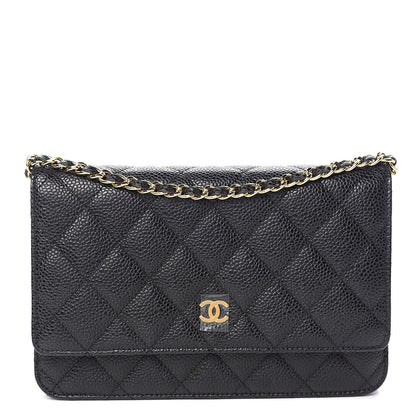 Chanel Caviar Quilted Wallet On Chain WOC Black 1 of 12