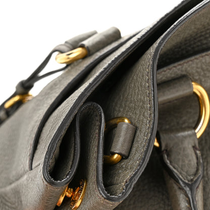 Prada Vitello Daino Tote Dark Green 18 of 19