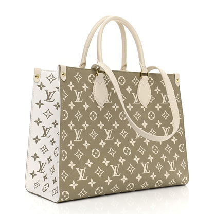 Louis Vuitton Empreinte Monogram Spring In The City Onthego MM Kaki Beige Cream 2 of 8