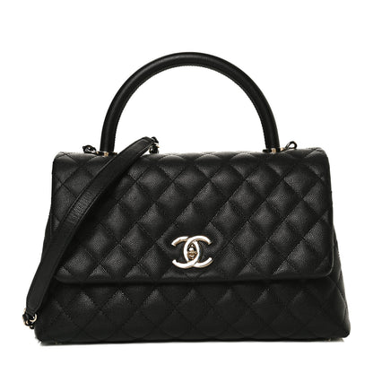 Chanel Caviar Quilted Small Coco Handle Flap Black 1 of 12