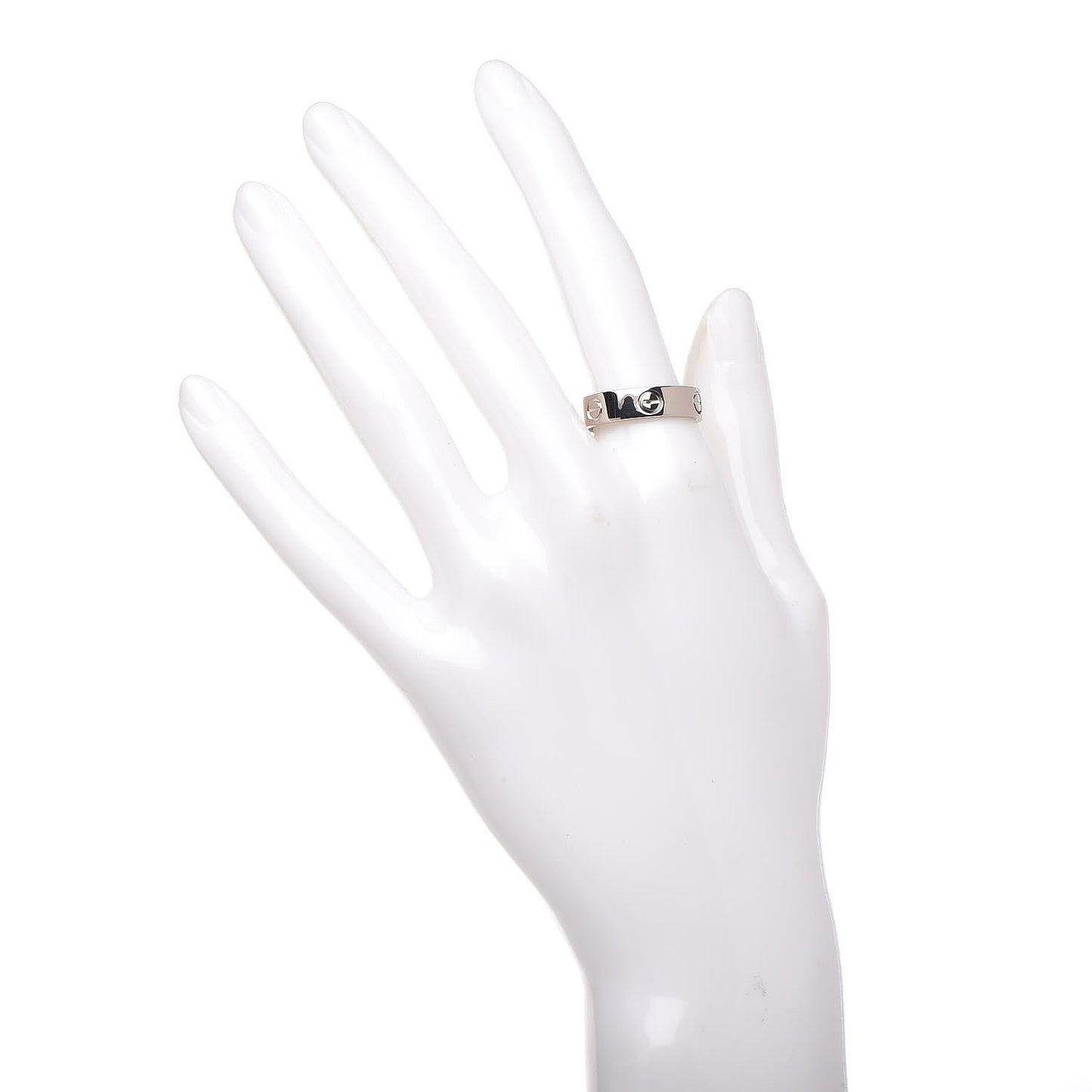 18K White Gold 5.5mm LOVE Ring 58 8.5