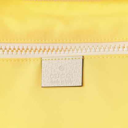 Gucci Nylon Twill Blind For Love Interlocking G Backpack Pastel Yellow Multicolor 7 of 9