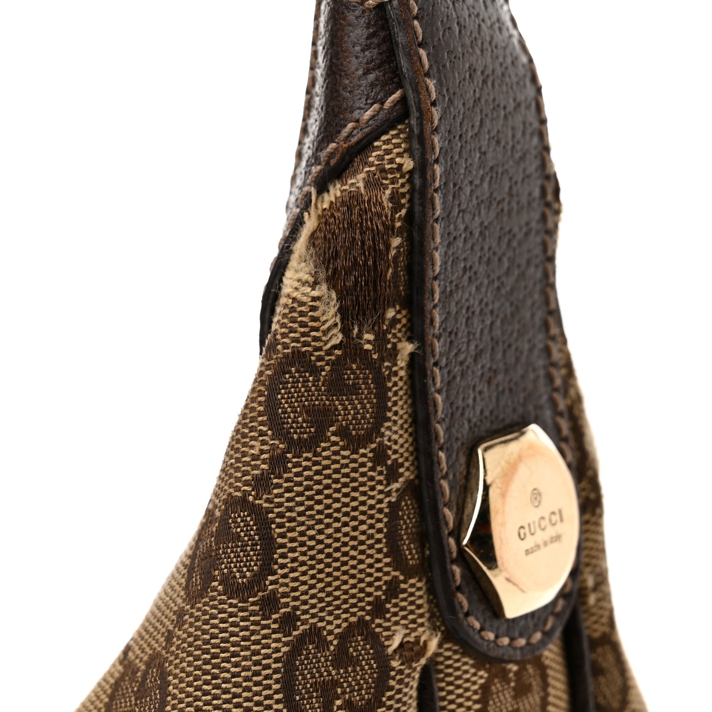GG Monogram Medium Charmy Hobo Dark Brown