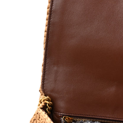 Saint Laurent Raffia Monogram Tassel Kate 99 Dark Nude 12 of 13