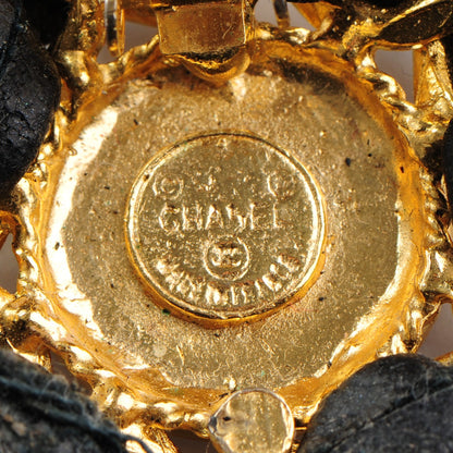 Chanel Lambskin Chain CC Clip On Earrings Gold 4 of 4