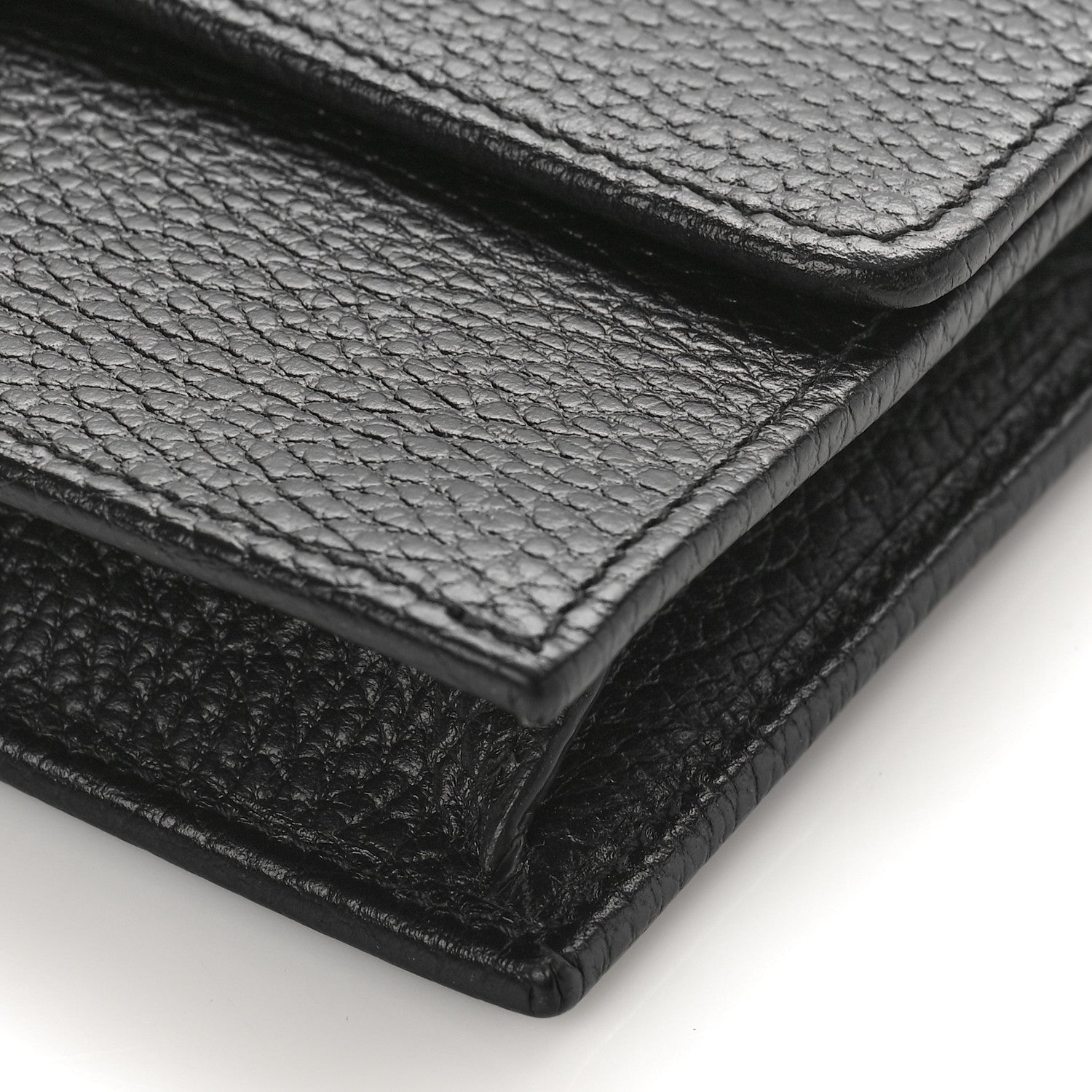 Gucci Dollar Calfskin Interlocking G Chain Wallet Black 8 of 9