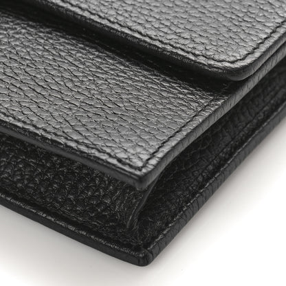 Gucci Dollar Calfskin Interlocking G Chain Wallet Black 8 of 9