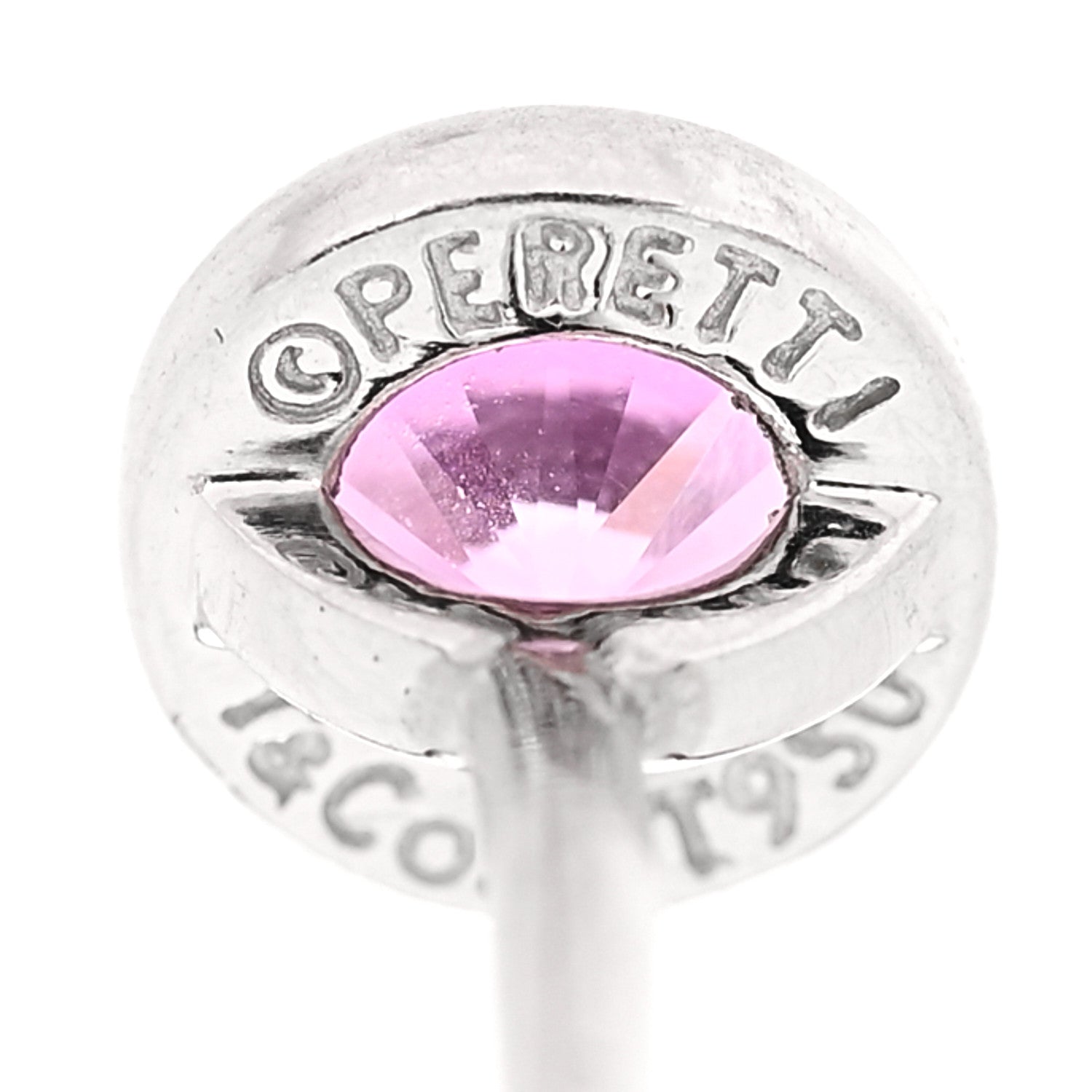Tiffany Platinum Pink Sapphire Color By The Yard Earrings 4 of 7