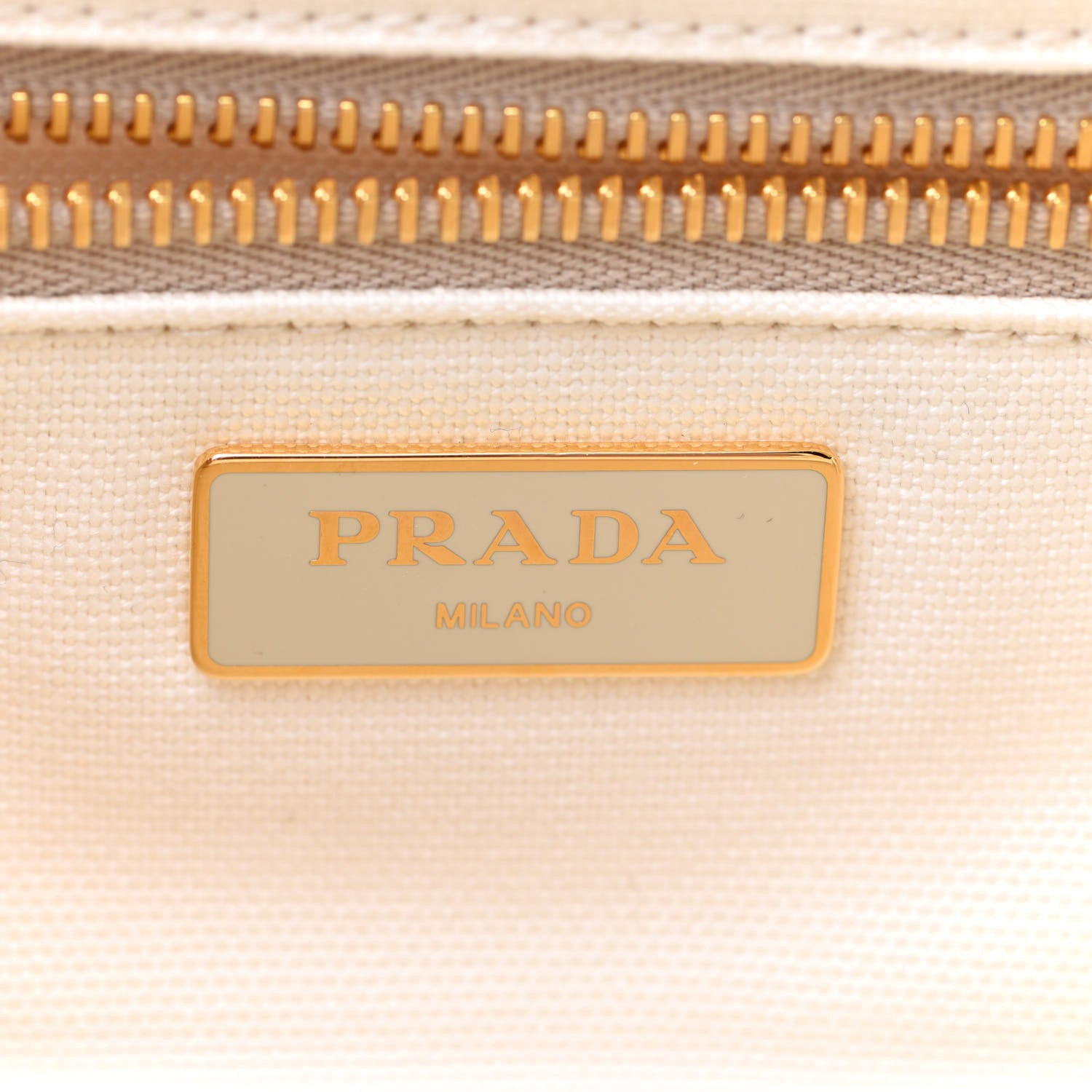Prada Canvas Wicker Shoulder Bag White Tan 9 of 16