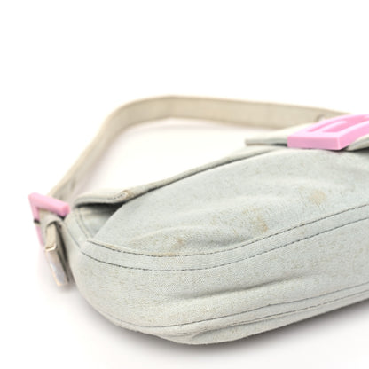 Fendi Jersey Baguette Light Blue Pink 8 of 16