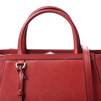 Fendi Vitello Elite Flamingo Petite 2Jours Tote Mattone 10 of 10