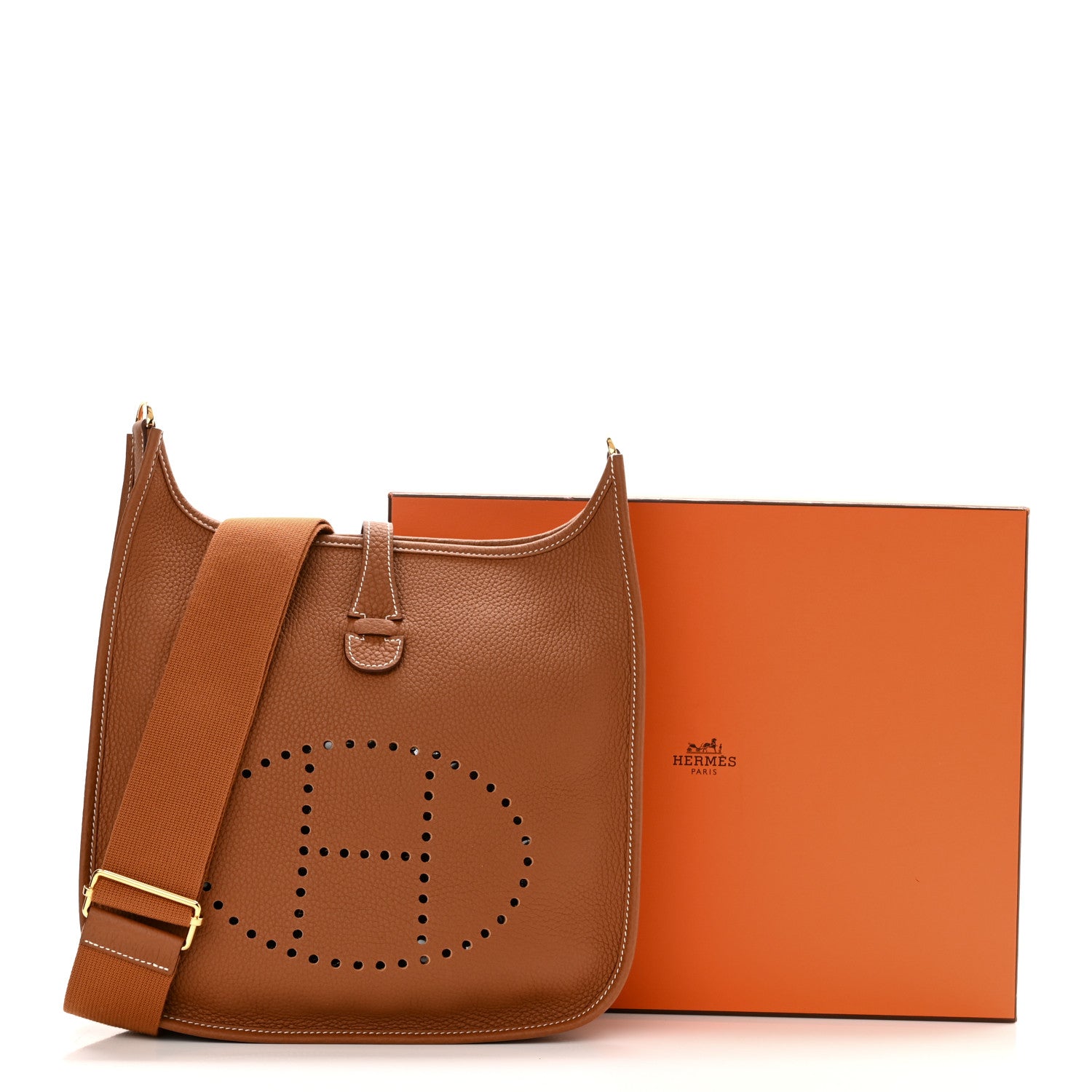 Hermes Taurillon Clemence Evelyne III PM Gold 11 of 11