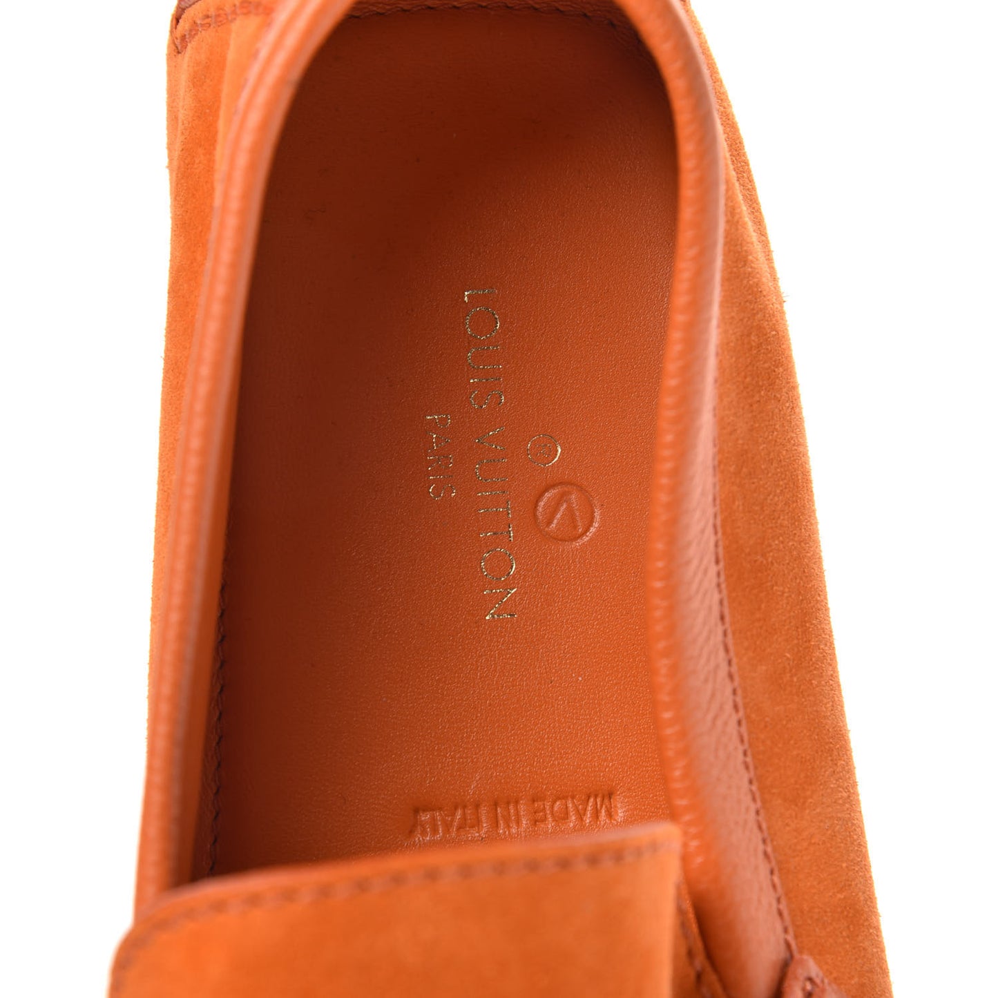 Suede Calfskin Mens Hockenheim Moccasin Loafers 9 Orange