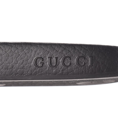 Gucci X SEGA Supreme Canvas GUCCY Stars Womens Slide Sandals 36 Black Gold 6 of 8