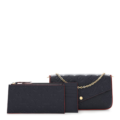 Louis Vuitton Empreinte Pochette Felicie Chain Wallet Marine Rouge 2 of 10