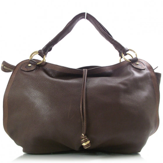 Celine Leather Hobo Burgundy 1 of 10