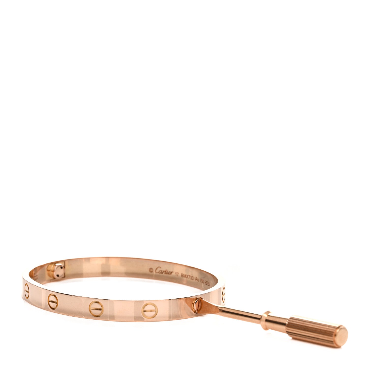 Cartier 18K Pink Gold LOVE Bracelet 17 4 of 5