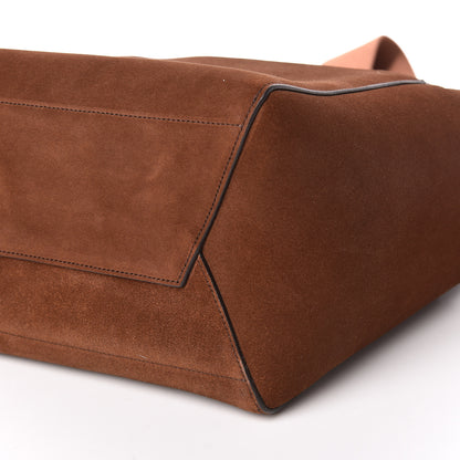 Celine Suede Calfskin Sangle Bucket Bag Chestnut 6 of 12