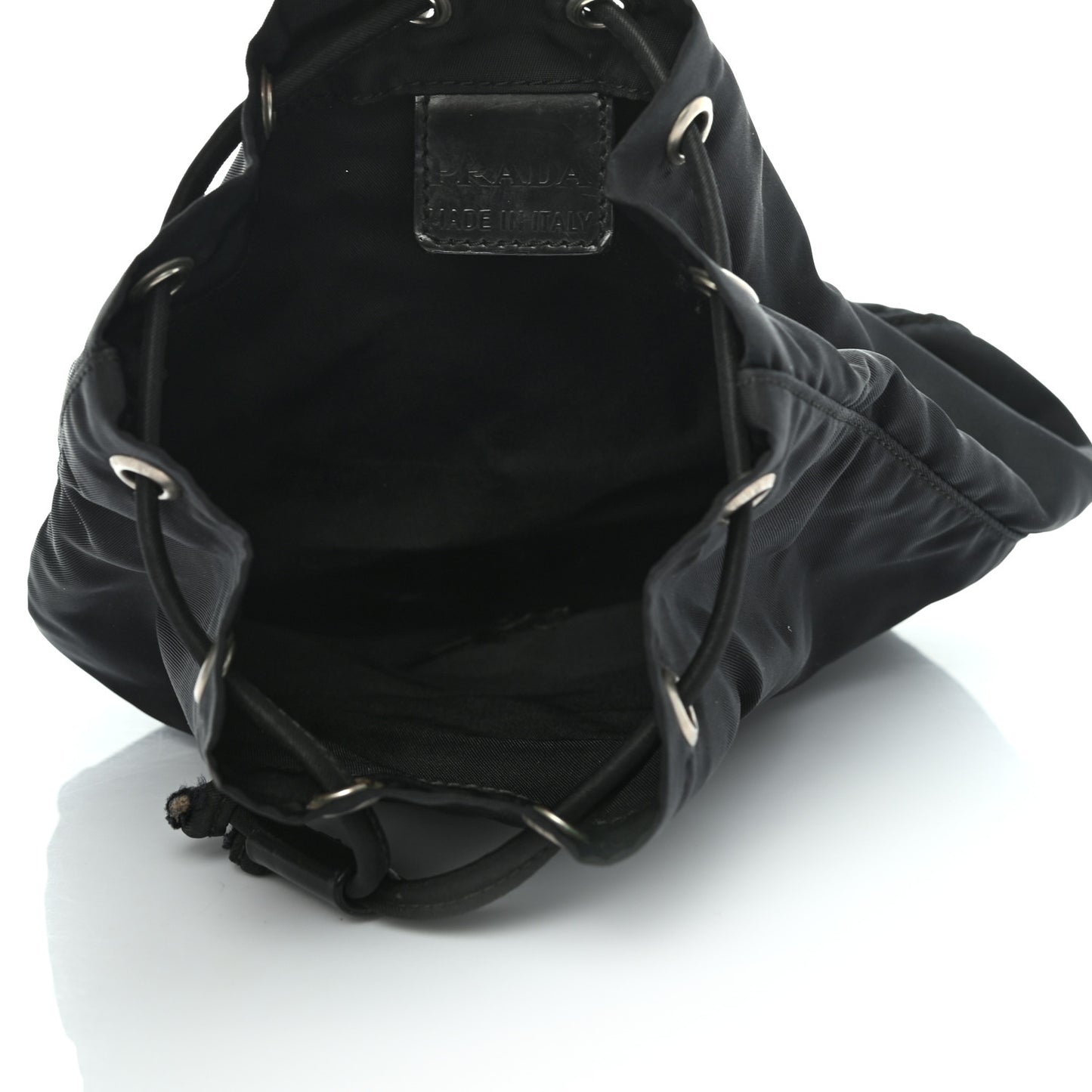 Nylon Vela Drawstring Pouch Black