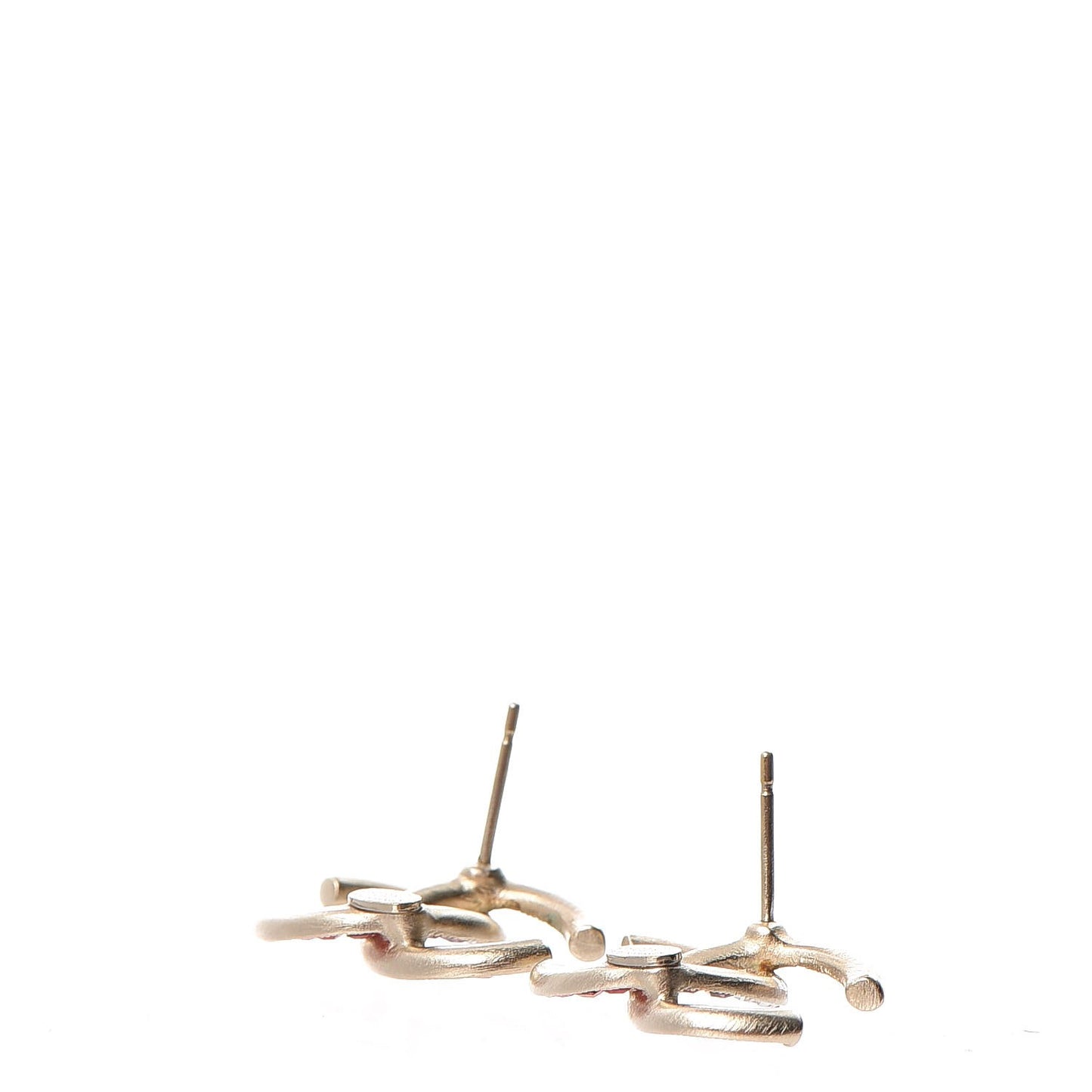 Crystal Baguette CC Earrings Gold Multicolor