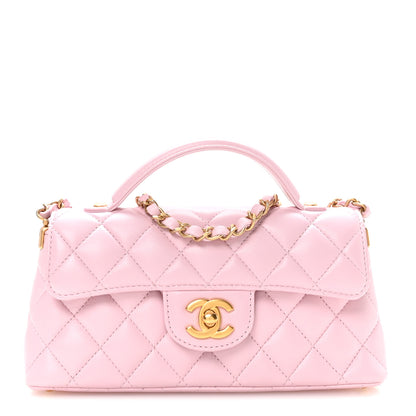Chanel Lambskin Quilted Mini Flap Top Handle Bag Light Pink 1 of 11