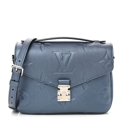 Louis Vuitton Metallic Empreinte Monogram Giant Pochette Metis Navy Nacre 1 of 9