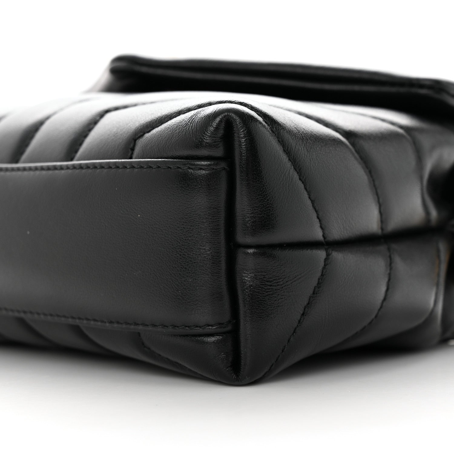 Saint Laurent Calfskin Y Quilted Monogram Toy Loulou Crossbody Bag Black 9 of 19