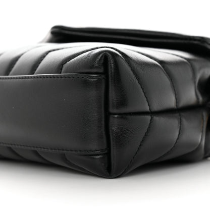 Saint Laurent Calfskin Y Quilted Monogram Toy Loulou Crossbody Bag Black 9 of 19
