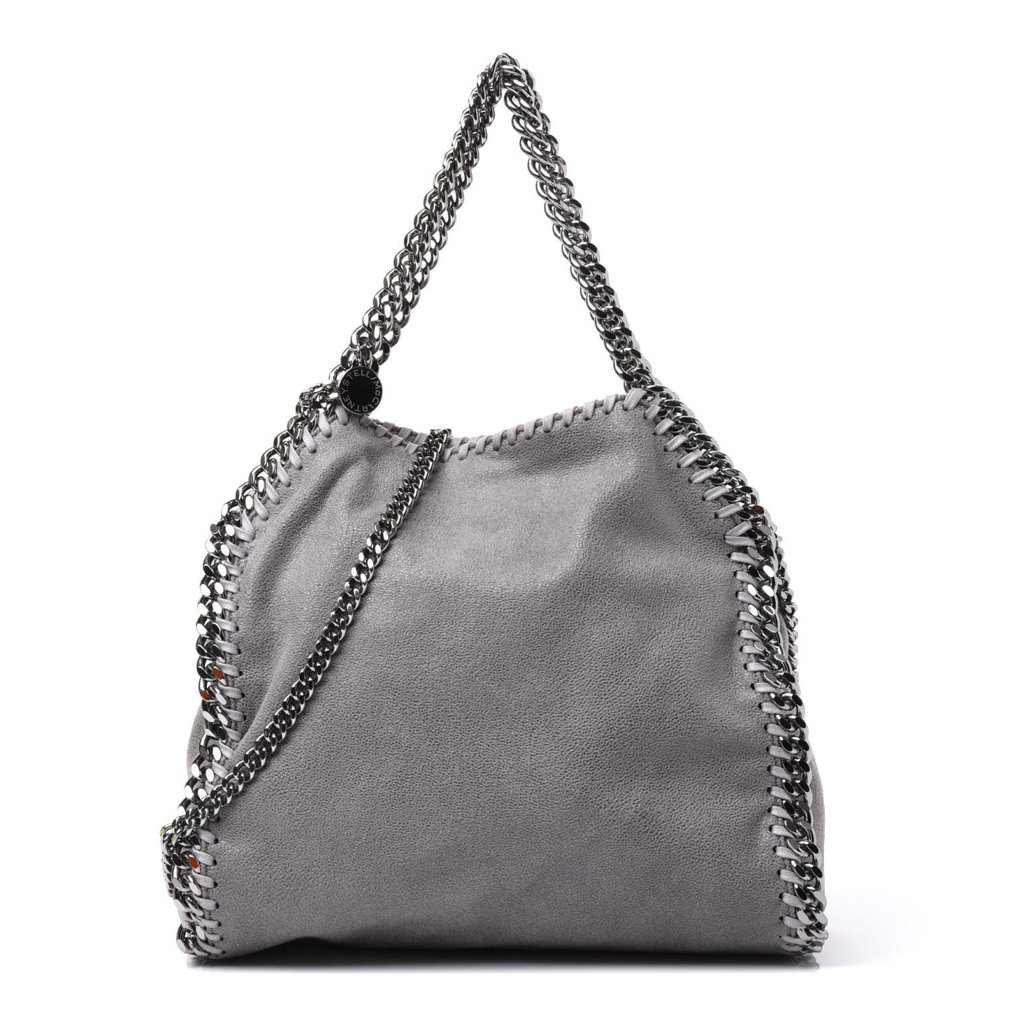 Shaggy Deer Mini Falabella Fold Over Tote Light Grey