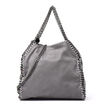 Stella McCartney Shaggy Deer Mini Falabella Fold Over Tote Light Grey 1 of 9
