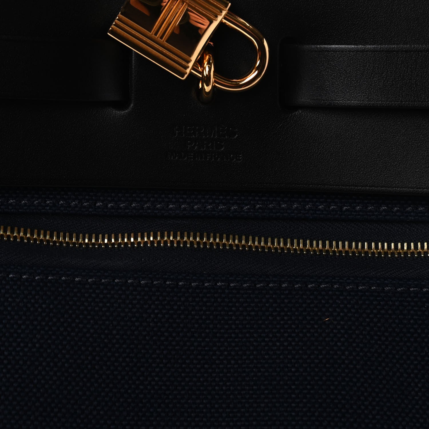 Hermes Toile Vache Hunter Herbag Zip PM 31 Bleu Marine Black 8 of 10