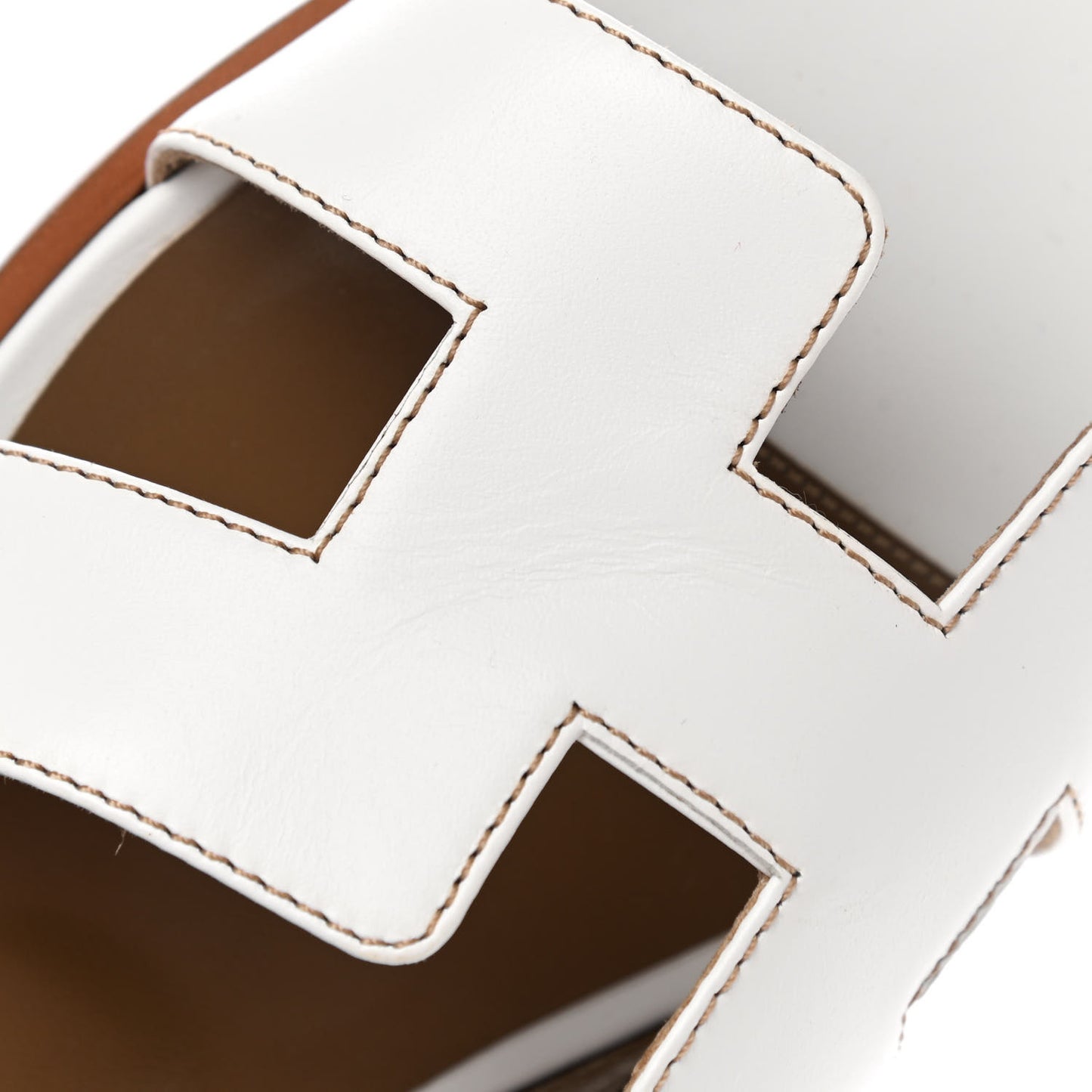 Box Calfskin Oran Sandals 37 White