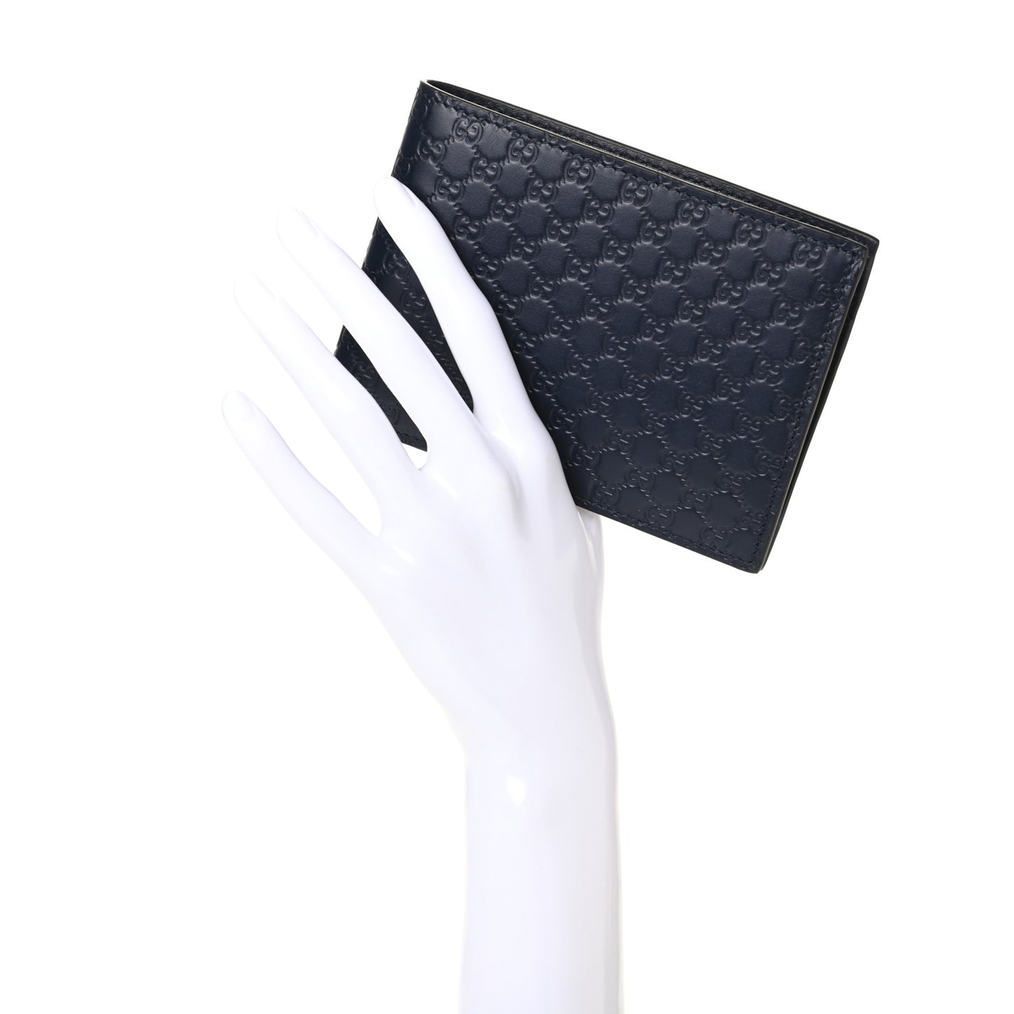 Microguccissima Bi-Fold Wallet Navy Blue