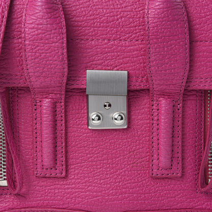 3.1 Phillip Lim 3.1 Textured Calfskin Mini Pashli Satchel Magenta 10 of 10