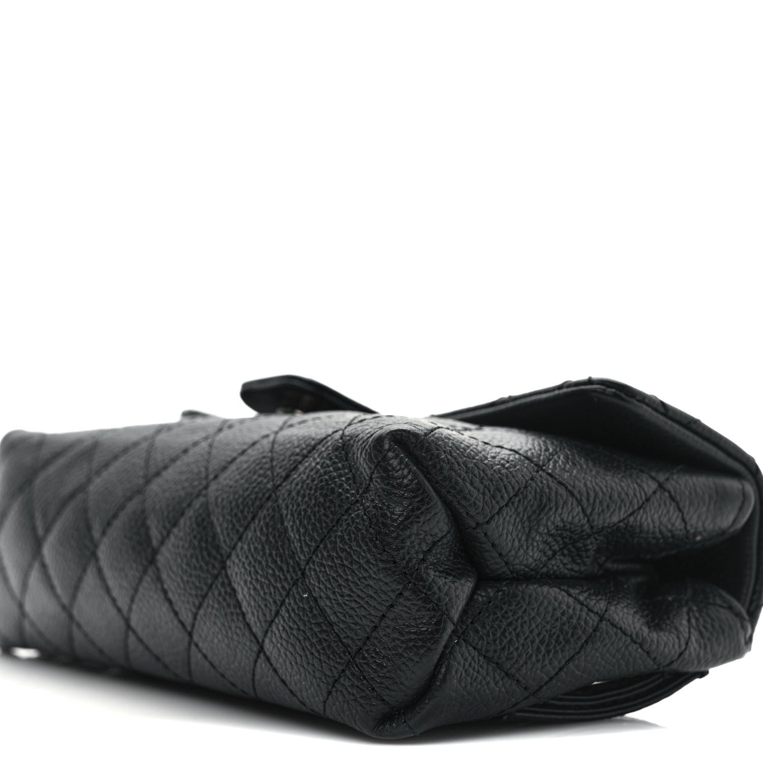 Chanel Grained Calfskin Quilted 2.55 Reissue Flap Belt Bag Clutch Black 9 of 12