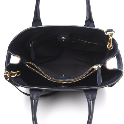 Burberry Calfskin House Check Medium Banner Tote Ink Blue 6 of 12