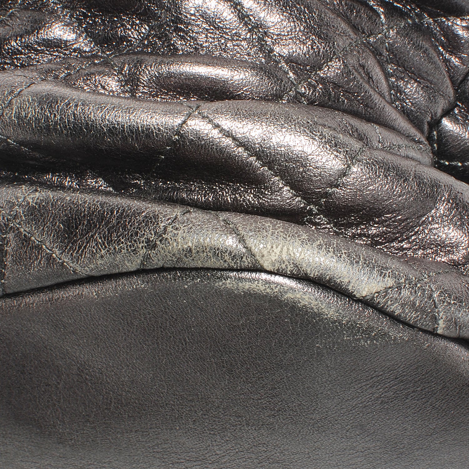 Chanel Lambskin Quilted Sharpei Flap Dark Silver 10 of 11